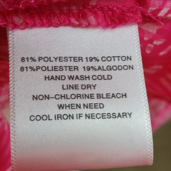 Sag Harbor Flowery Long Sleeve Pink Blouse Sz 1x - Picture 6 of 7